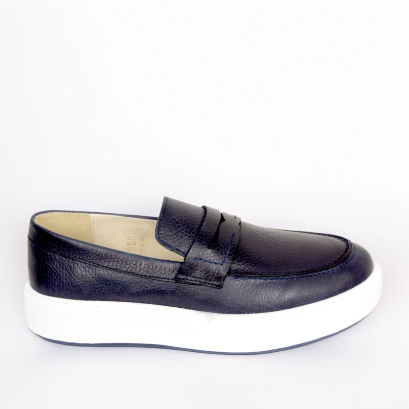 Elito Velino Cuir Bleu Marine – Image 2
