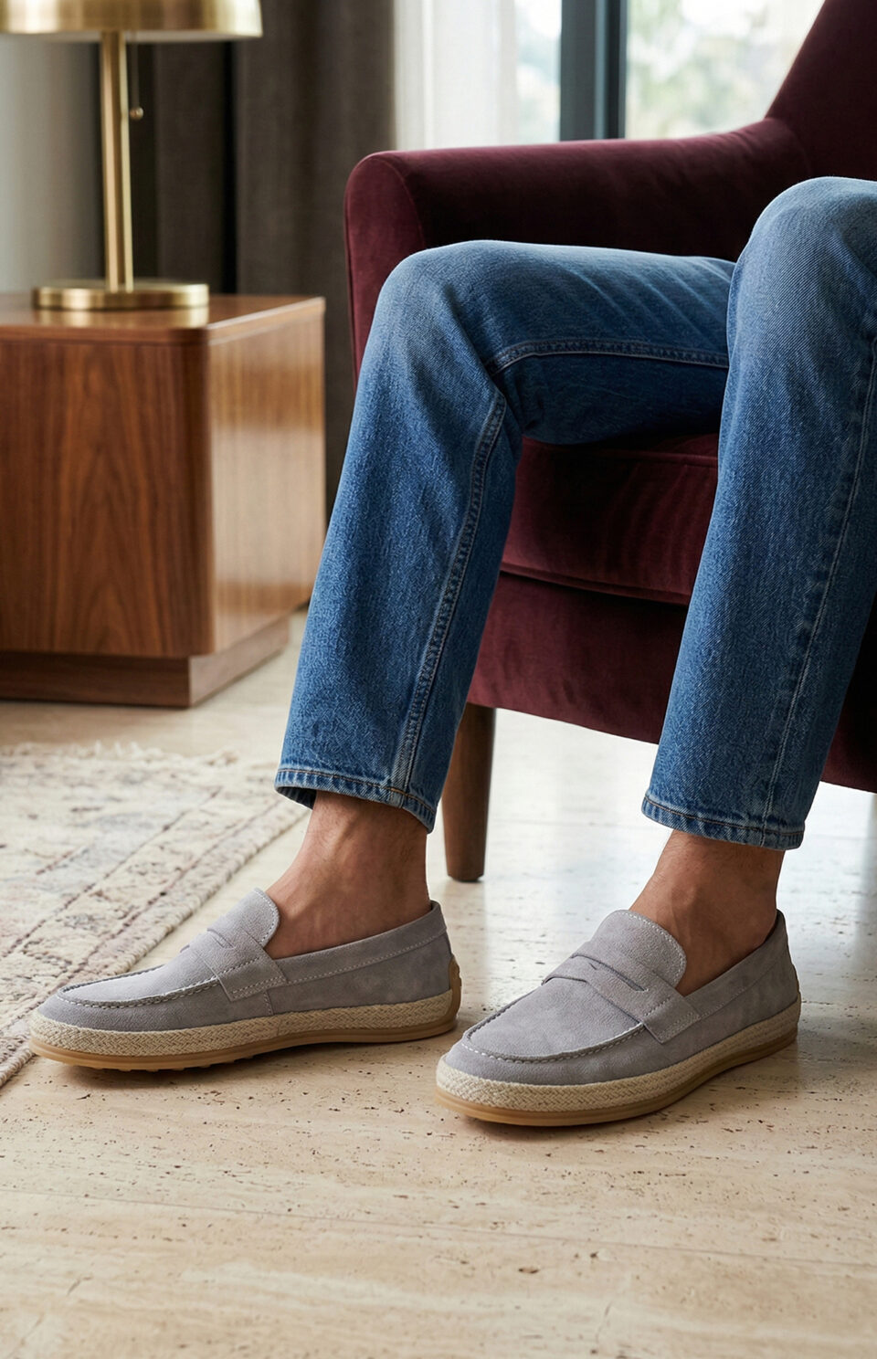 Halfa Daim Gris Clair