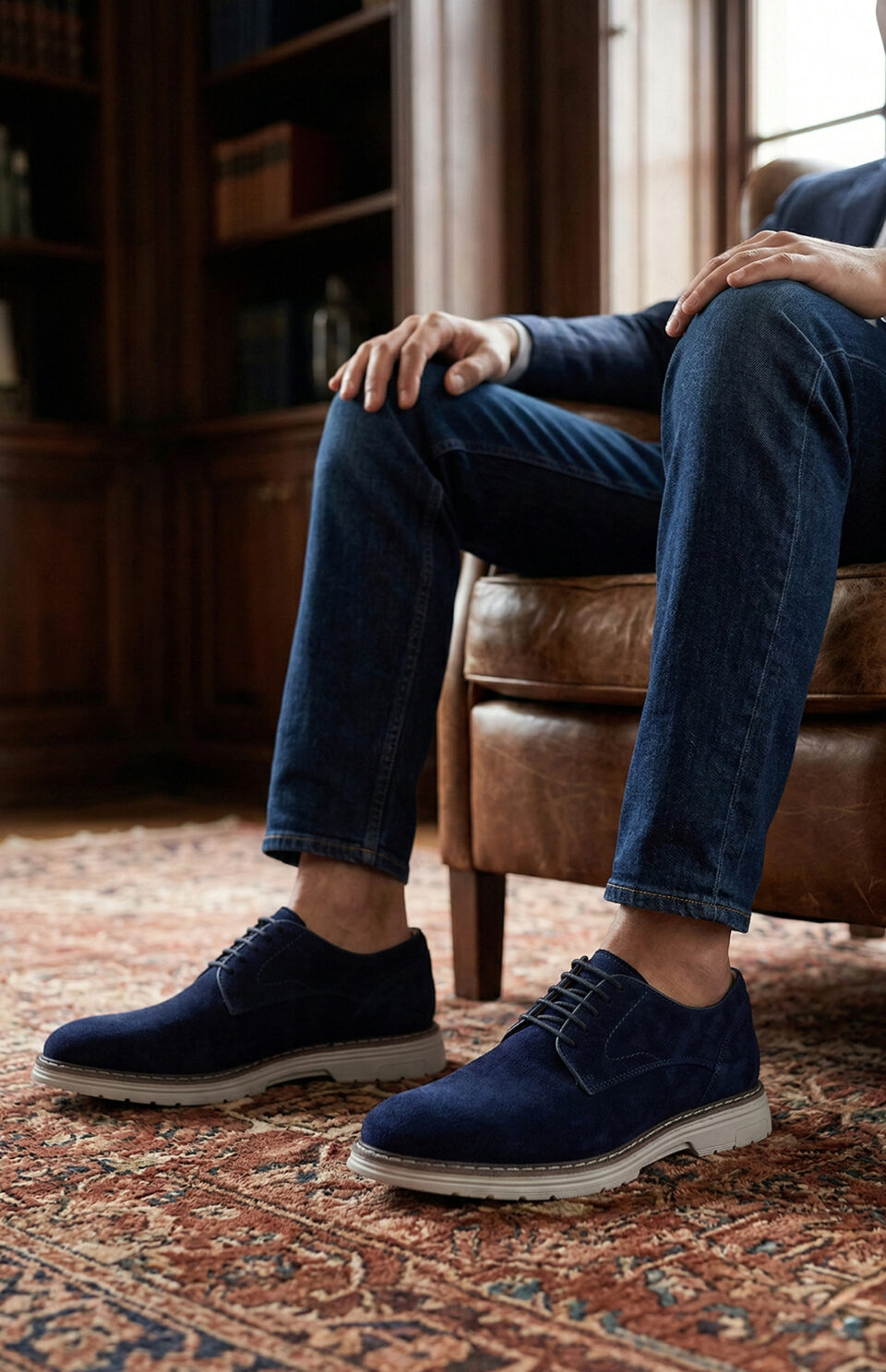 Derby Shoes Bleu Marine