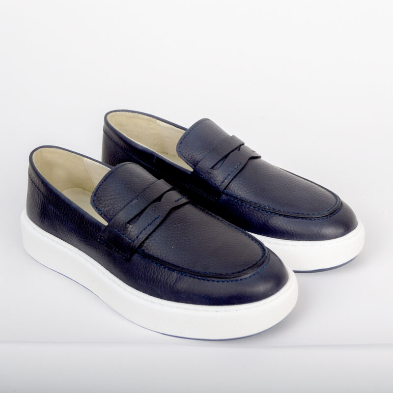 Elito Velino Cuir Bleu Marine – Image 3