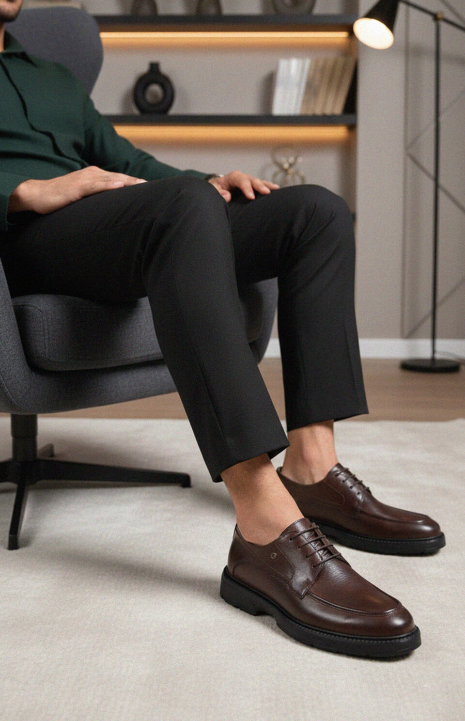 Chaussures cuir marron premium, héritage