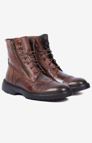 Paire de bottes NomaPaire de bottes Nomad marron - Design robuste italien premium confortable - Bottes avec zip latéral et lacets pour hommed marron - design robust Italian premium confortable