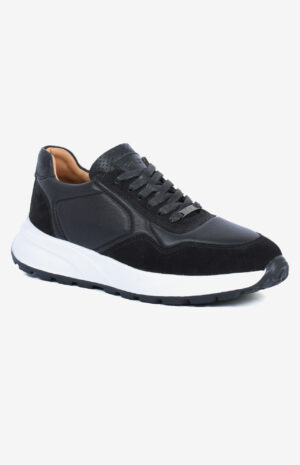 Sneaker casual confortable noir semelle épaisse amortissante modèle AERO