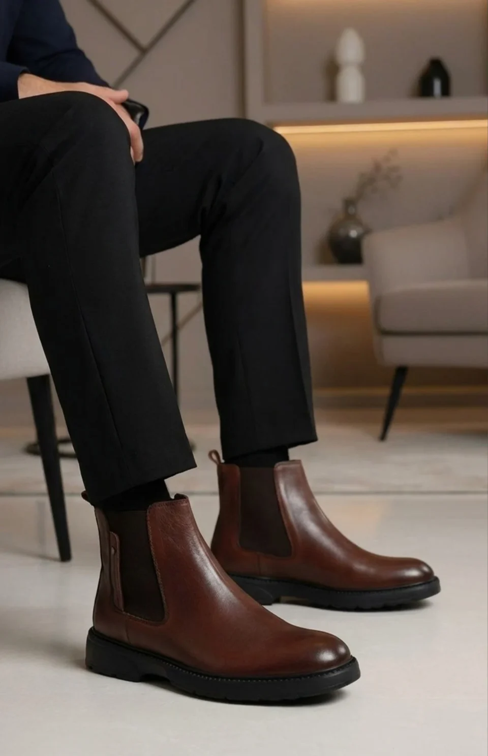 Chelsea boots Marron
