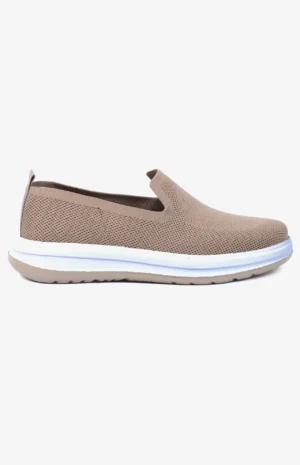 EasyFit - Chaussure slip-on homme Beige en maille respirante
