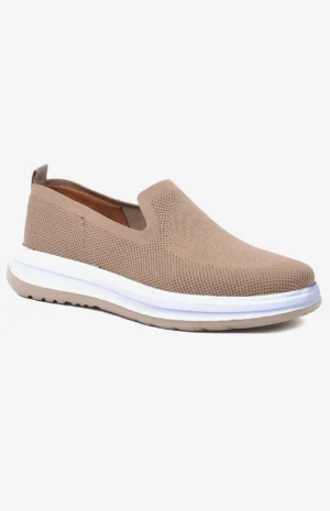 EasyFit - Chaussure slip-on homme Beige en maille respirante