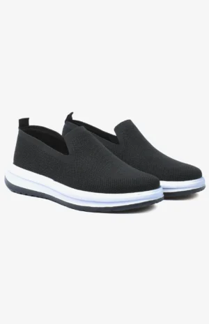 EasyFit - Chaussure slip-on homme noir en maille respirante
