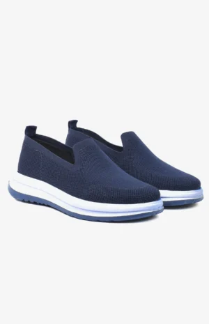 EasyFit - Chaussure slip-on homme bleu marine en maille respirante